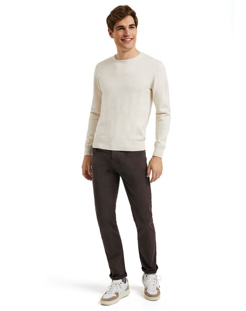 Pantalon Vasyl 5P marron foncé