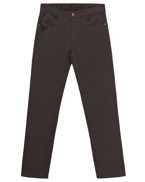 Pantalon Vasyl 5P marron foncé
