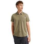 Chemise en Lin mélangé S-S Block Label kaki