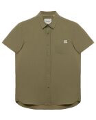Chemise en Lin mélangé S-S Block Label kaki