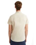 Chemise en Lin mélangé S-S Block Label écrue