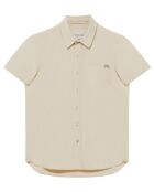 Chemise en Lin mélangé S-S Block Label écrue