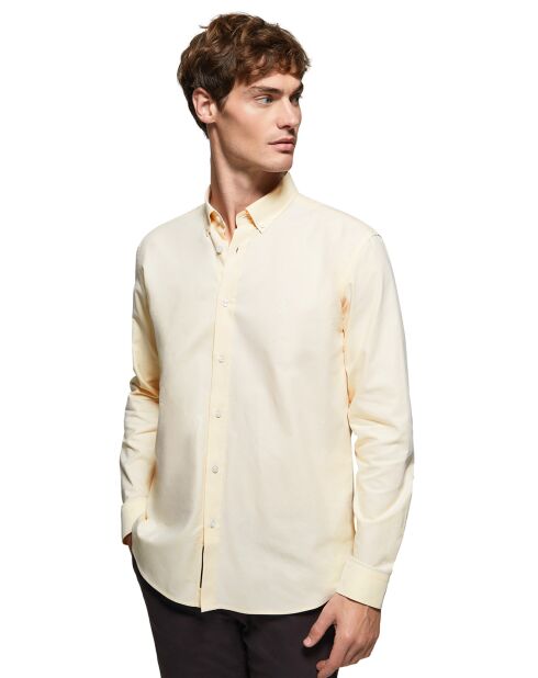 Chemise L-S Rigby Go Oxford jaune clair
