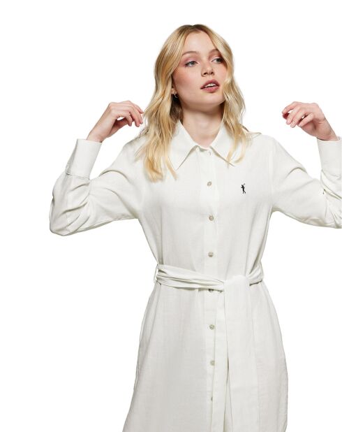Robe en Lin mélangé Rigby Go Ara blanche