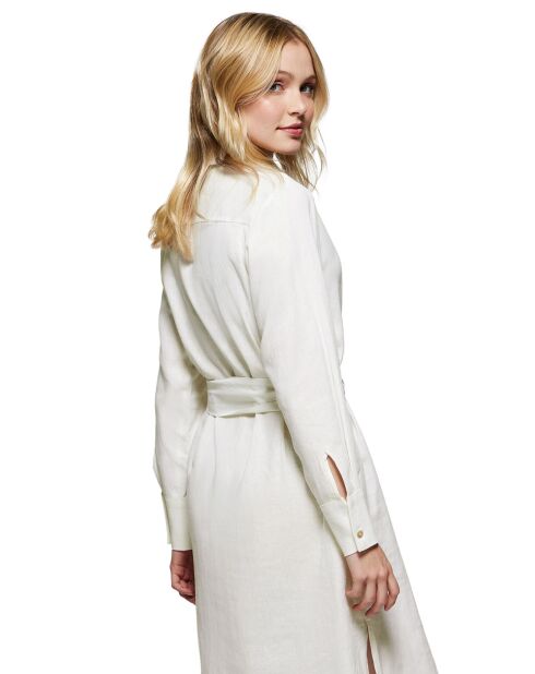 Robe en Lin mélangé Rigby Go Ara blanche