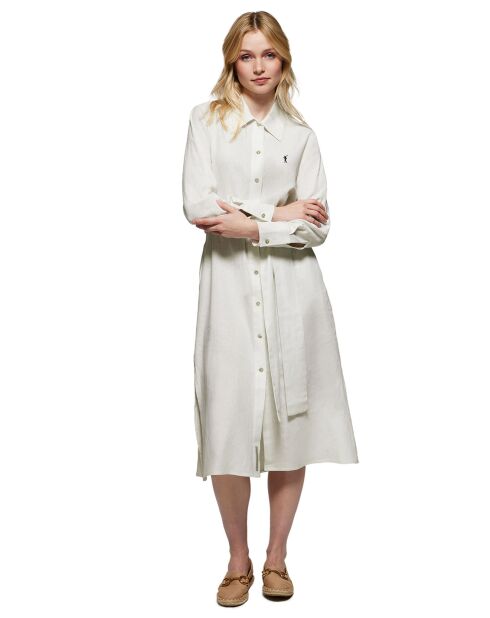 Robe en Lin mélangé Rigby Go Ara blanche