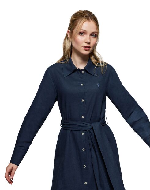 Robe en Lin mélangé Rigby Go Ara marine