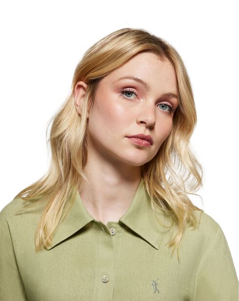 Robe en Lin mélangé Rigby Go Ara verte