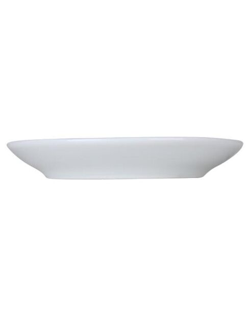 4 Assiettes dessert en porcelaine blanc/noir - 10x10x2 cm