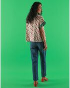 Camicia Carlie Round rossa/multicolor