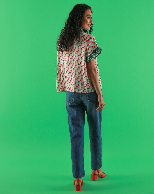 Camicia Carlie Round rossa/multicolor