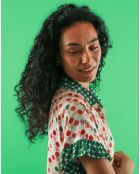 Camicia Carlie Round rossa/multicolor