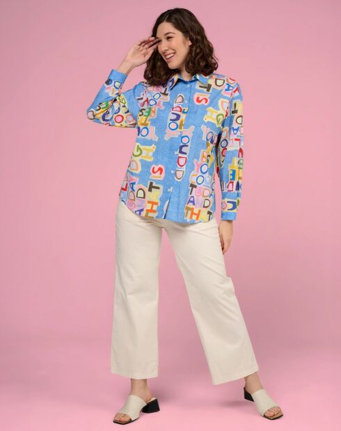 Camicia blu Cloke Collage