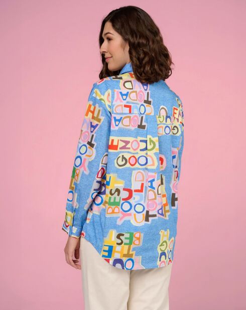 Camicia blu Cloke Collage