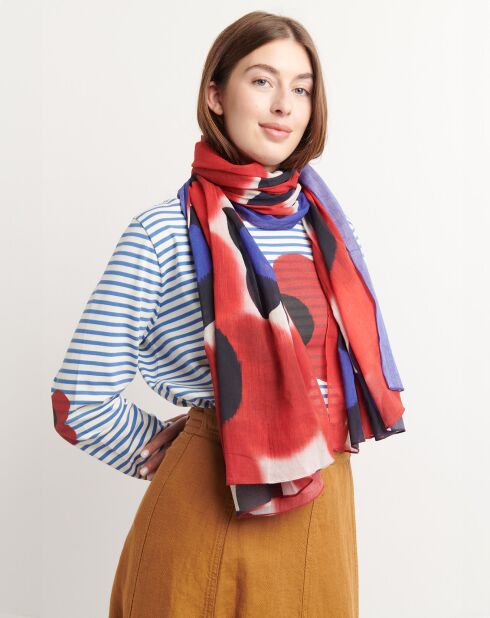 Sjaal Twiggy sjaal rood - 180x110 cm