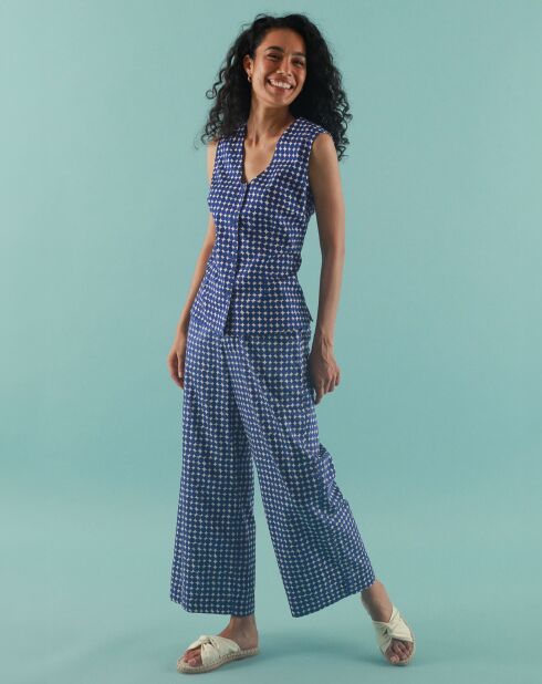 Paclo ronde blauwe broek