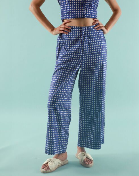 Paclo ronde blauwe broek