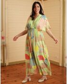 Raida Papier gelbes A-Linien-Kleid