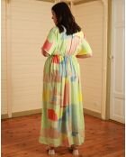 Raida Papier gelbes A-Linien-Kleid