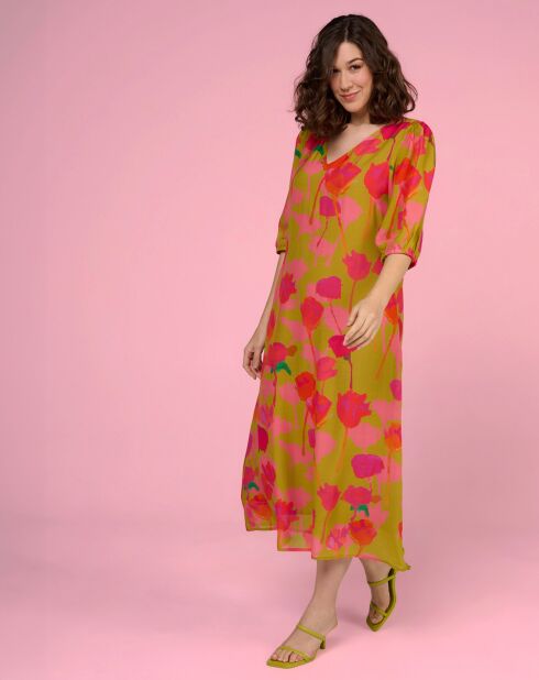 Riage Jourdete roze lange jurk
