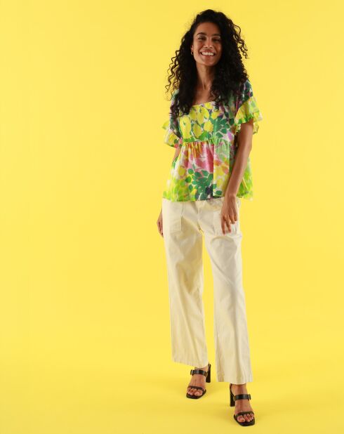 Blusa Tanto fogliame giallo