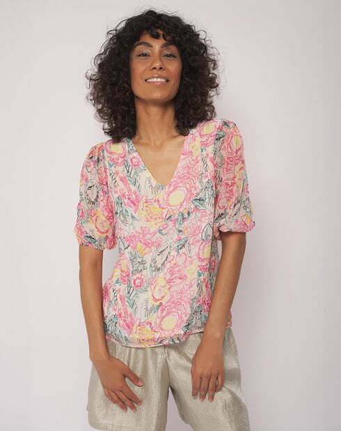 Blusa rosa Tiag Jourdete