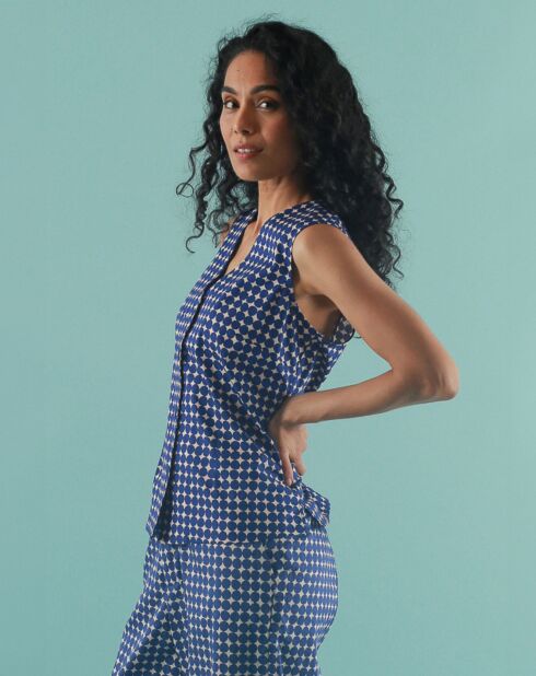 Vacia Round blauw overhemd