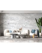 Fresque Envolée Bleu Perle Fond Grisaille - 150x305 cm