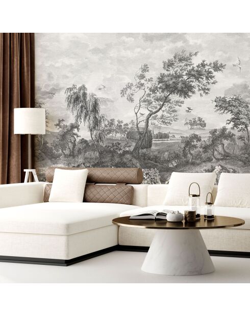 Fresque Fontainebleau Fontainebleau Grisaille - 150x305 cm