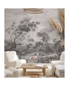 Fresque Fontainebleau Fontainebleau Grisaille - 150x305 cm