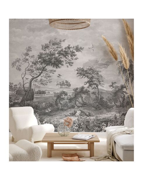 Fresque Fontainebleau Fontainebleau Grisaille - 150x305 cm