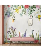 Fresque Lewis Blanc Platine - 150x305 cm