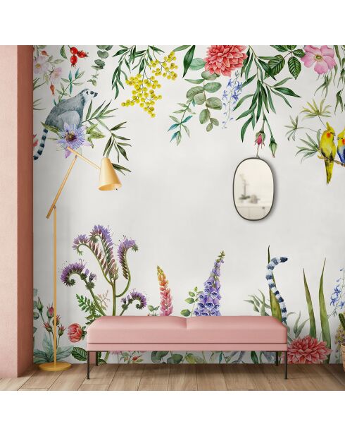 Fresque Lewis Blanc Platine - 150x305 cm