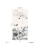 Fresque Noé Monochrome Dark Grey - 150x305 cm