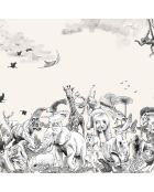 Fresque Noé Monochrome Dark Grey - 150x305 cm