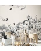 Fresque Noé Monochrome Dark Grey - 150x305 cm