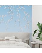 Fresque Sakura Bleu Ciel - 150x305 cm