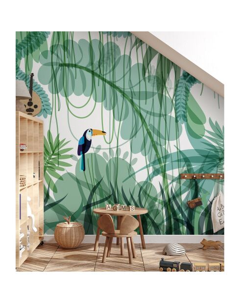 Fresque Toucan Vert - 150x305 cm
