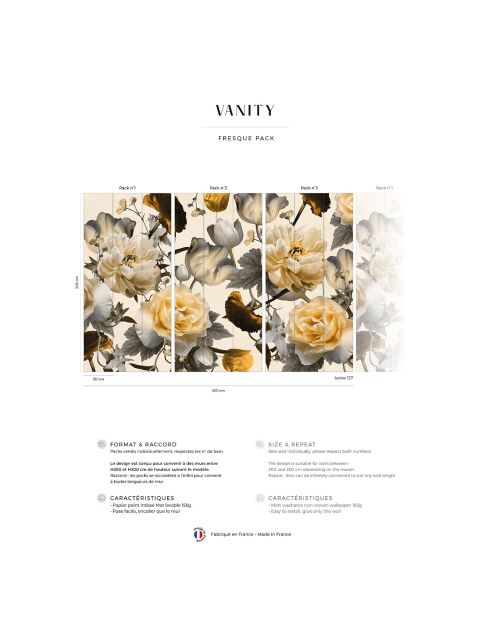 Fresque Vanity Ivoire - 150x305 cm