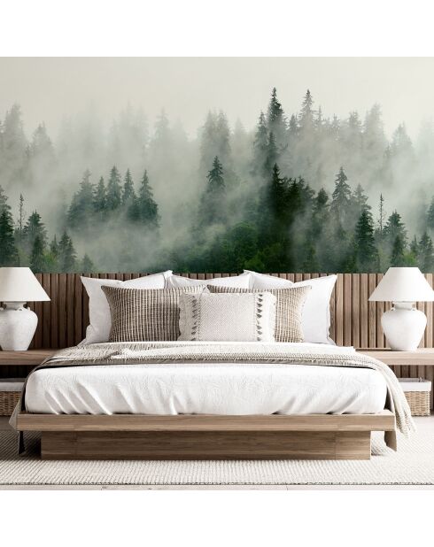 Fresque Boreal Forest Vert de Chypre - 150x305 cm