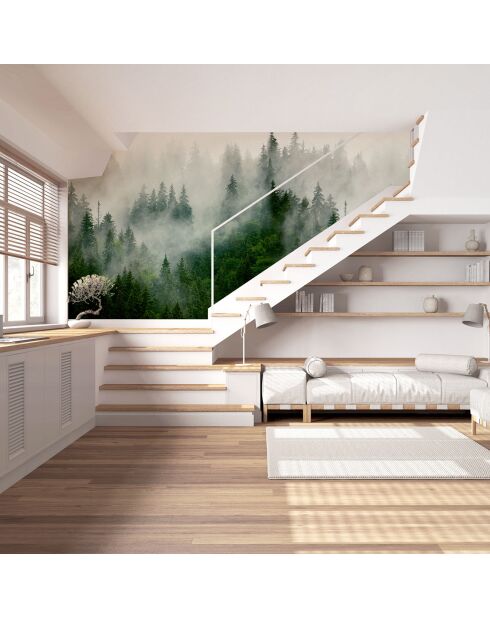 Fresque Boreal Forest Vert de Chypre - 150x305 cm