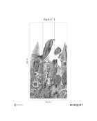 Fresque Botanic  Charbon - 150x305 cm