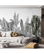Fresque Botanic  Charbon - 150x305 cm