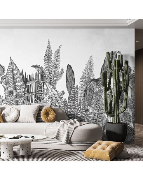 Fresque Botanic  Charbon - 150x305 cm
