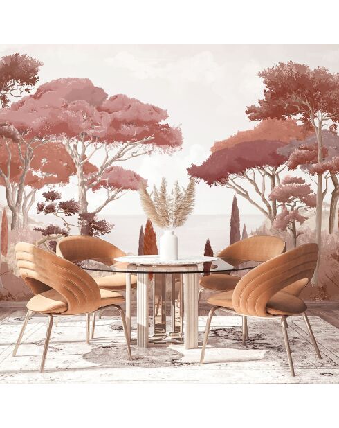 Fresque Côte d'Azur Ocre Rouge - 150x305 cm