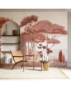 Fresque Côte d'Azur Ocre Rouge - 150x305 cm