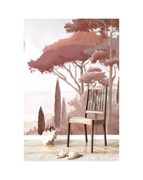 Fresque Côte d'Azur Ocre Rouge - 150x305 cm