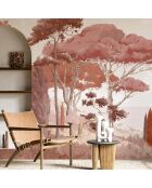 Fresque Côte d'Azur Ocre Rouge - 150x305 cm