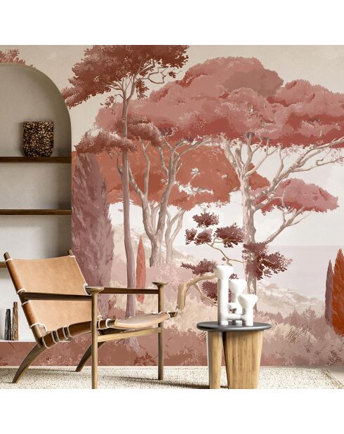 Fresque Côte d'Azur Ocre Rouge - 150x305 cm