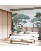 Fresque Côte d'Azur Vert de Gris - 150x305 cm